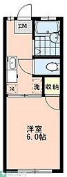 BAUHAUSA 1Kの間取図画像
