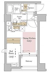 Urbanex文京本郷 1DKの間取図画像