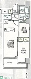 プロスタイルウェルス浅草アイル 2LDKの間取図画像