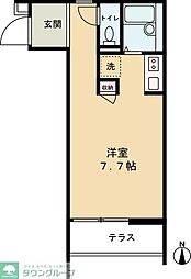 LaCouronne ワンルームの間取図画像