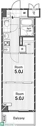 セルベコート大山 2Kの間取図画像
