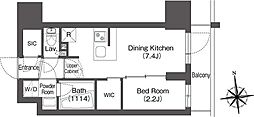 COMFORIA王子 1DKの間取図画像