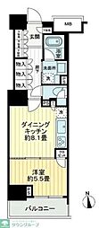 パークハウス文京関口 1DKの間取図画像