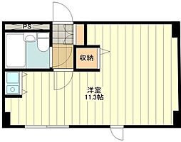 湯島アパートメントハウス ワンルームの間取図画像