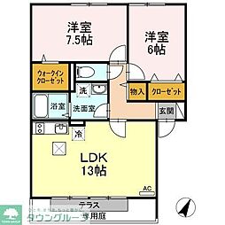 モア・コンフォート 2LDKの間取図画像