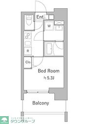 SPコート四ツ木 1Kの間取図画像