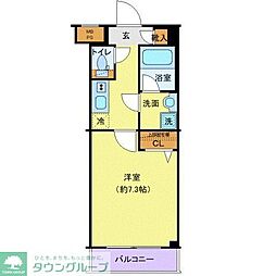 クレヴィスタ柴又 1Kの間取図画像