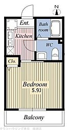 グローリオ 1Kの間取図画像