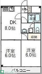 江藤マンション 2DKの間取図画像