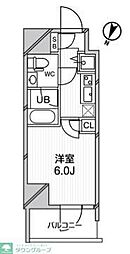 ジェノヴィア綾瀬スカイガーデン 1Kの間取図画像