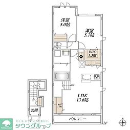 (仮称)足立区一ツ家1丁目メゾン 2LDKの間取図画像