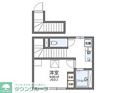 レオパレスルフラン 1Kの間取図画像