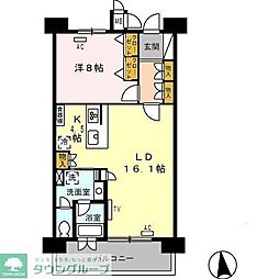 ロイヤルパークス西新井 1LDKの間取図画像