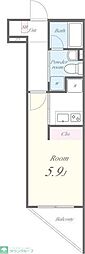 LAUREL西新井栄町 1Kの間取図画像