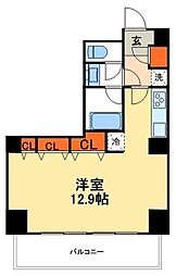 ダイアパレス蔵前 1Kの間取図画像