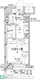ライジングプレイス堀切 1Kの間取図画像