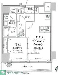 アイルプレミアム亀戸ノース 1LDKの間取図画像