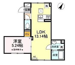 ファミユD 1LDKの間取図画像