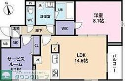 SPコート興野 1SLDKの間取図画像