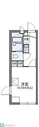 レオパレスグリーンハイツ4号 1Kの間取図画像