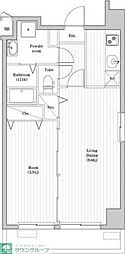 ペアパレス六町2号館 1LDKの間取図画像