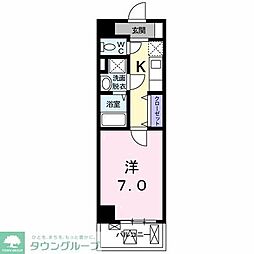 ロテュスパルク 1Kの間取図画像
