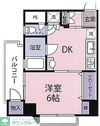 メイゾン南千住 1DKの間取図画像