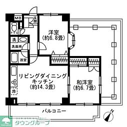 グレイスコート 2LDKの間取図画像