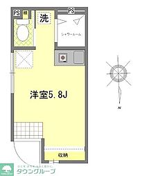 アペックス・東四ツ木 ワンルームの間取図画像