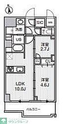 S-RESIDENCE千住大橋broad 2LDKの間取図画像