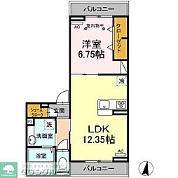 レジデンス新宿 1LDKの間取図画像
