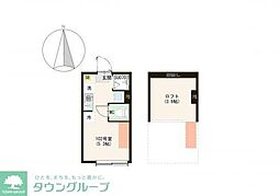 ハーモニーテラス千住緑町III ワンルームの間取図画像