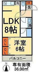 ワコーレ千住Ａ棟 4階1LDKの間取り