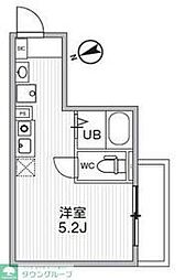 Ｔ’ｓ　Ｃｕｏｒｅ柴又I 3階ワンルームの間取り