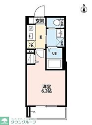 robot home 千住大橋 1階1Kの間取り