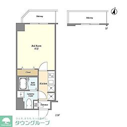 京成押上線 青砥駅 徒歩12分の賃貸マンション 1階1Kの間取り