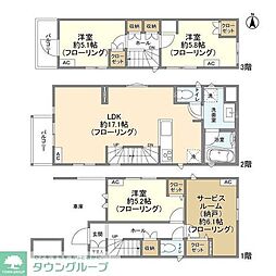 Kolet竹ノ塚#03 3SLDKの間取り