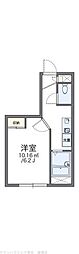 レオパレススターフィールド 202 2階1Kの間取り