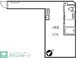 COCO　SQUARE　AYASE 1階ワンルームの間取り