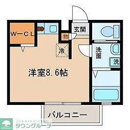 エルミタージュ 3階ワンルームの間取り