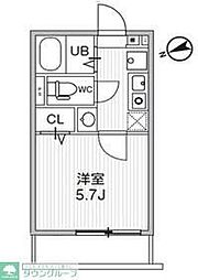 北総鉄道 新柴又駅 徒歩5分の賃貸アパート 1階1Kの間取り