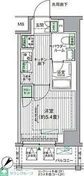 京成押上線 青砥駅 徒歩1分の賃貸マンション 9階1Kの間取り