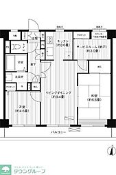 JR総武線 新小岩駅 徒歩16分の賃貸マンション 3階2SLDKの間取り