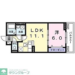 グレイス 1階1LDKの間取り