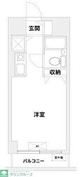 ウィンベルソロ亀有6 ワンルームの間取図画像