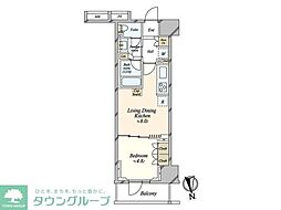 東京メトロ東西線 東陽町駅 徒歩6分の賃貸マンション 1階1LDKの間取り