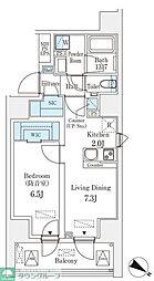 東京メトロ東西線 九段下駅 徒歩4分の賃貸マンション 8階1LDKの間取り