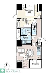 ザ・ライオンズフォーシア町屋 2階2LDKの間取り