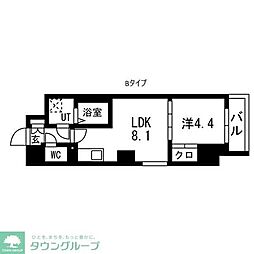 TRADIS秋葉原 3階1LDKの間取り