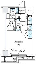 レジデンス清澄白河スクエア 5階1Kの間取り